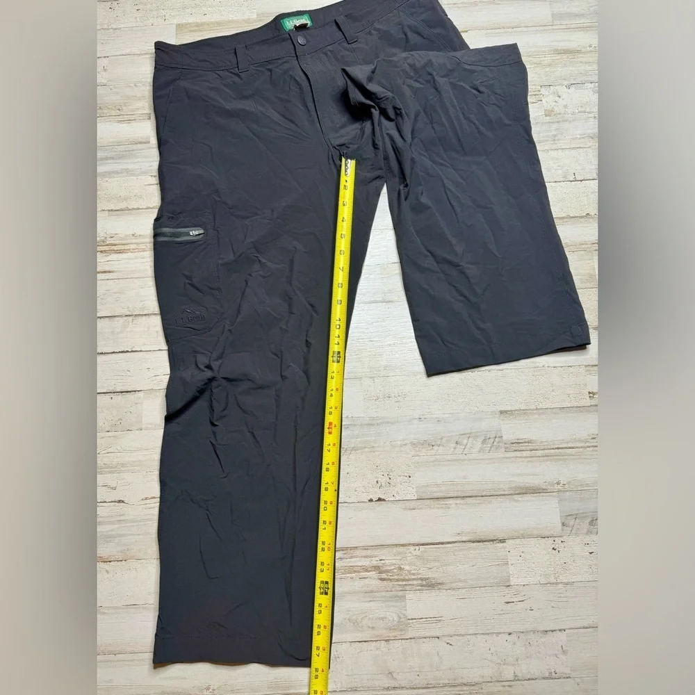 L.L Bean Pants Mens Sz 38x29 Black Nylon Cresta Hiking Water Resistant